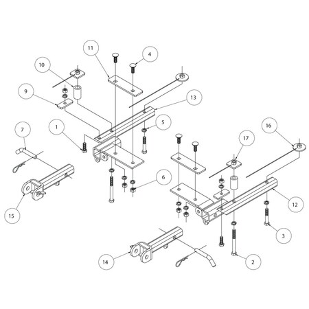 Roadmaster 2005-2010 JEEP GRAND CHEROKEE; 06-10 COMMANDER TOW BAR MNTG BRKT KIT 1427-3